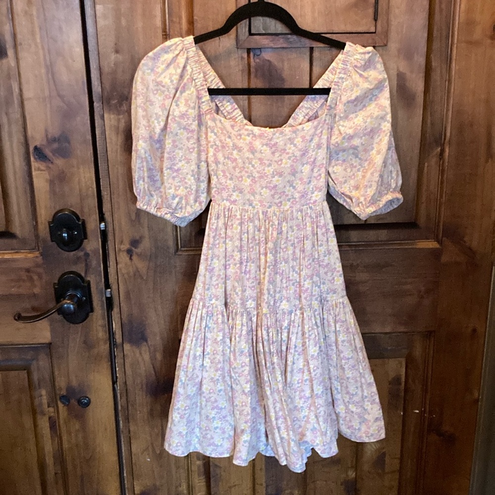 Babydoll open back dress